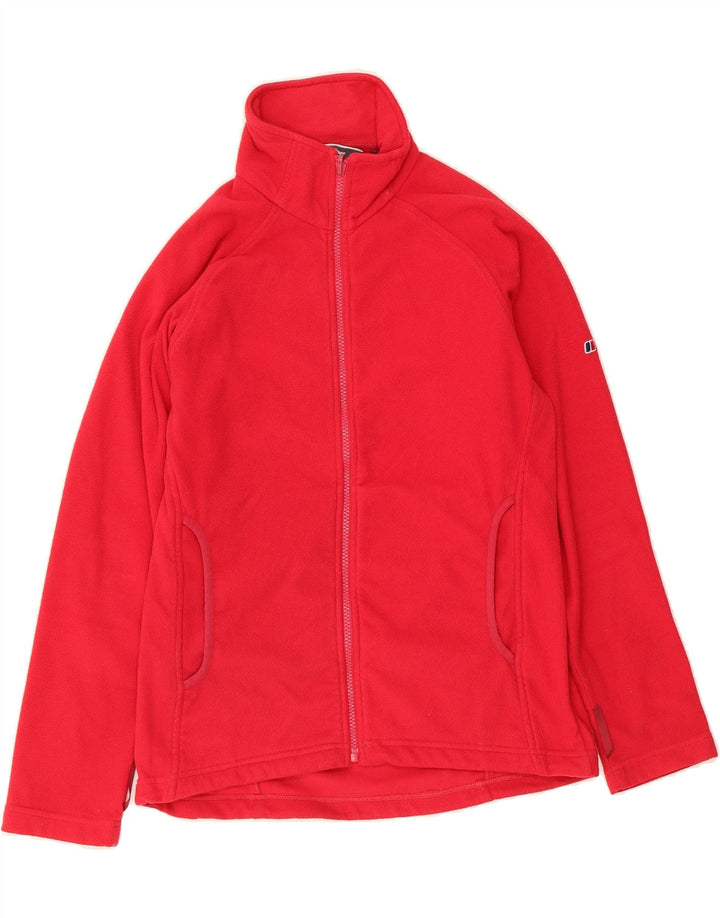 BERGHAUS Womens Fleece Jacket UK 10 Small Red Polyester Vintage Berghaus and Second-Hand Berghaus from Messina Hembry 