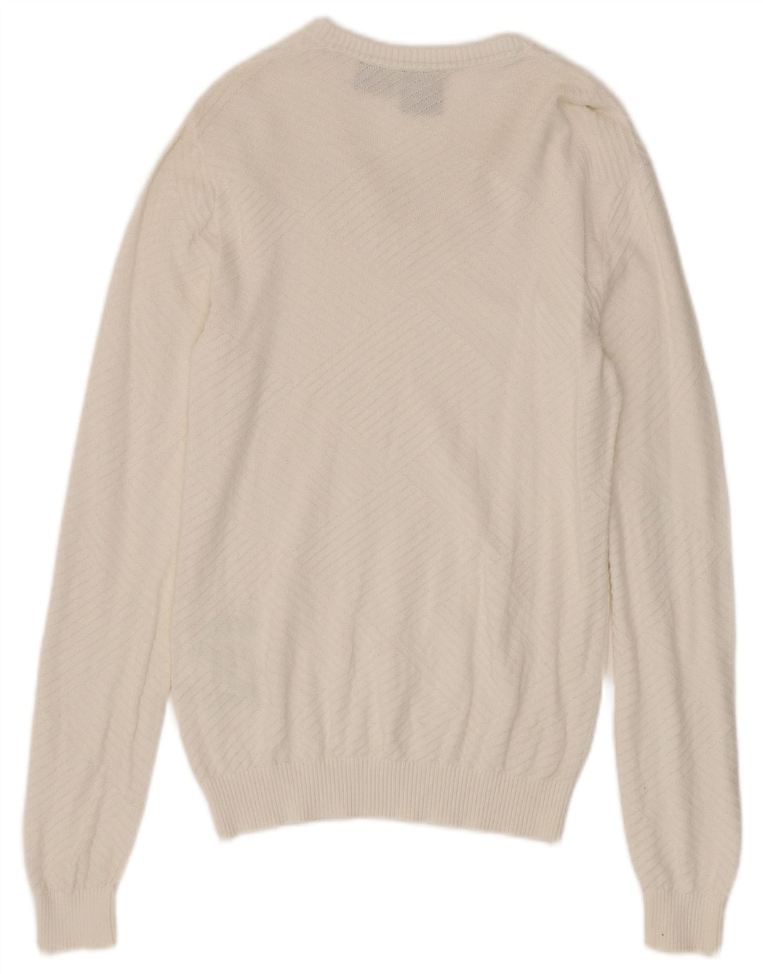 Maglione da uomo con scollo a V Armani Exchange XS in cotone bianco