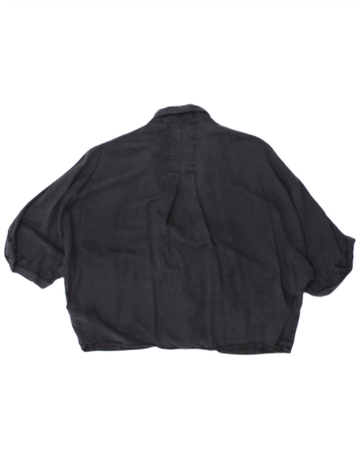 Camicetta oversize a maniche corte da donna ZARA UK 10 piccola nera