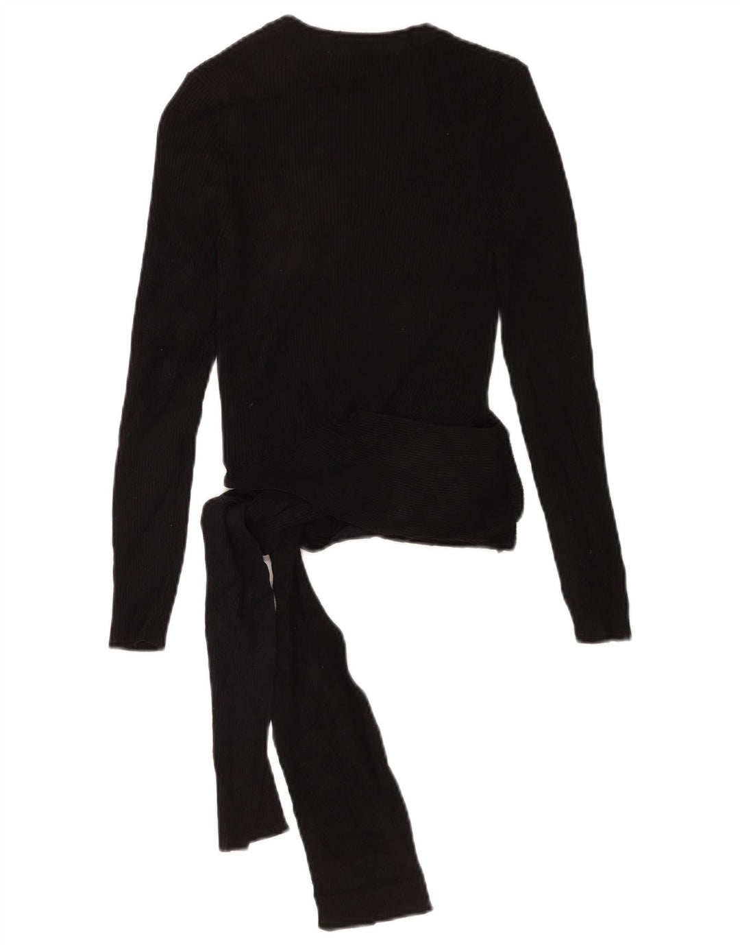 Top corto da donna Zara a maniche lunghe UK 12 viscosa nera media