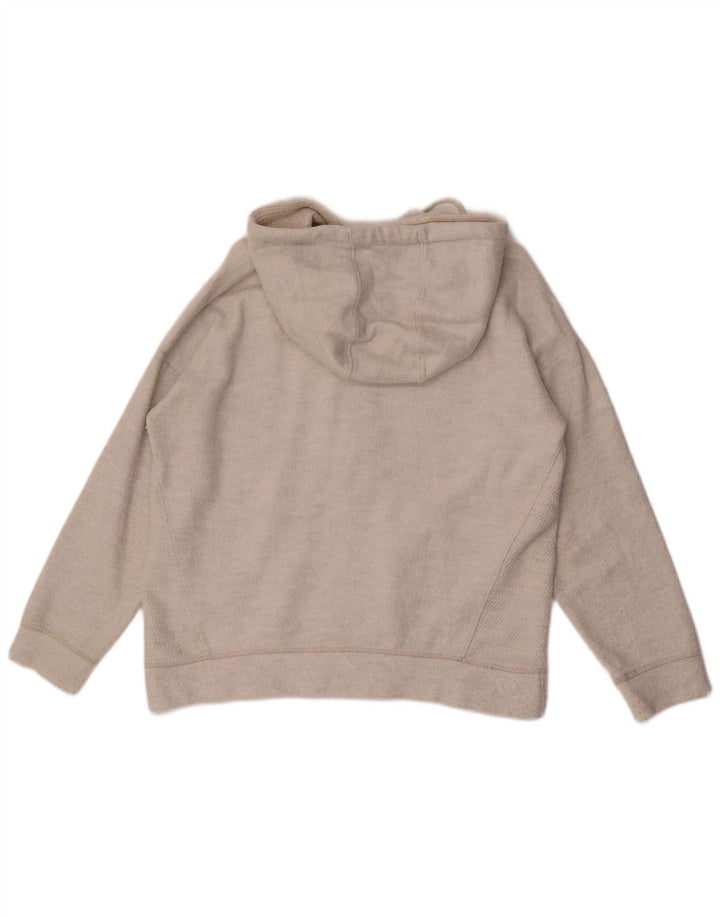 Maglione con cappuccio e zip oversize da donna Fat Face UK 14 Cotone grigio medio