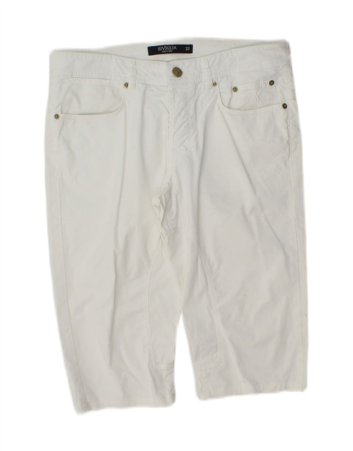 SIVIGLIA Bermuda Uomo W33 Medio Bianco Cotone