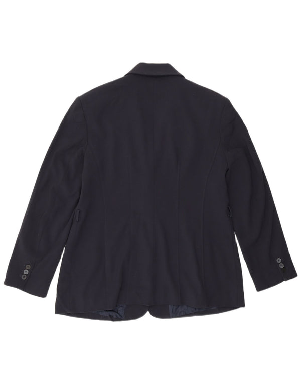 Zara Womens Blazer Jacket UK 18 XL Navy Blue Polyester