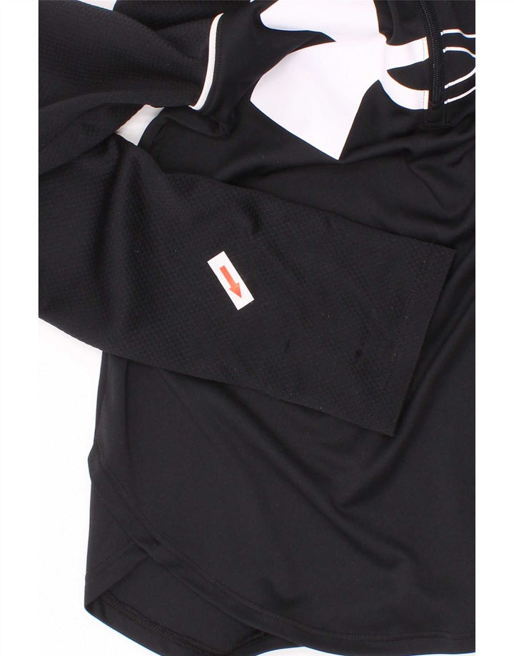 Top grafico aderente per ragazze Under Armour manica lunga 9-10 anni medio nero
