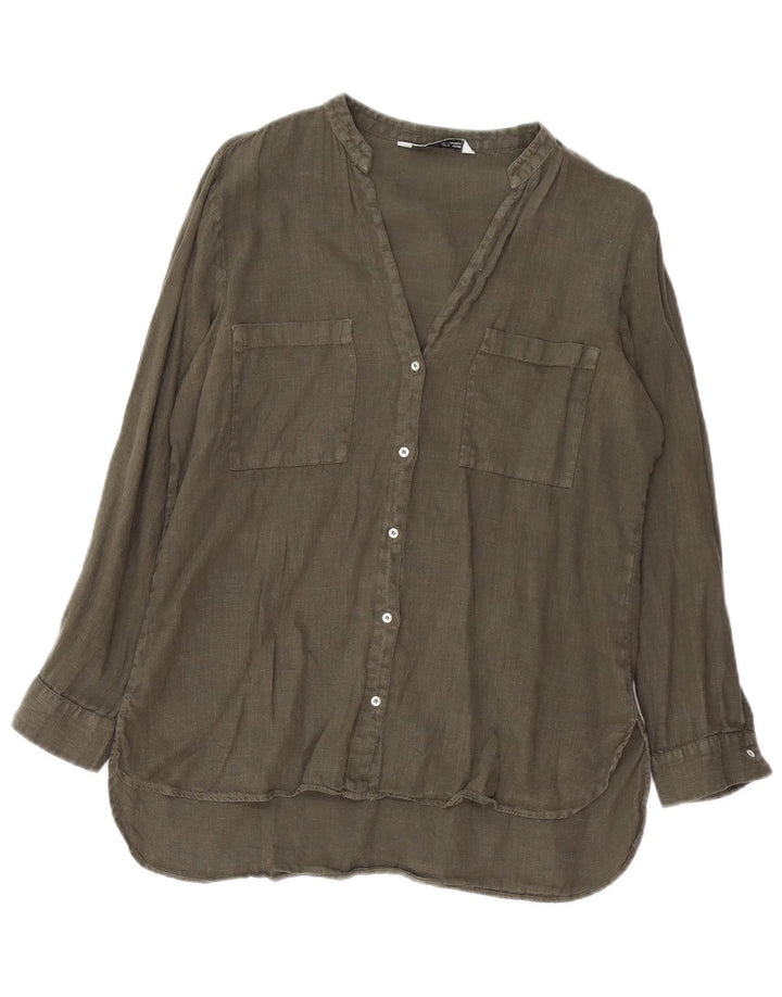Camicetta camicia oversize da donna Zara UK 10 piccola kaki