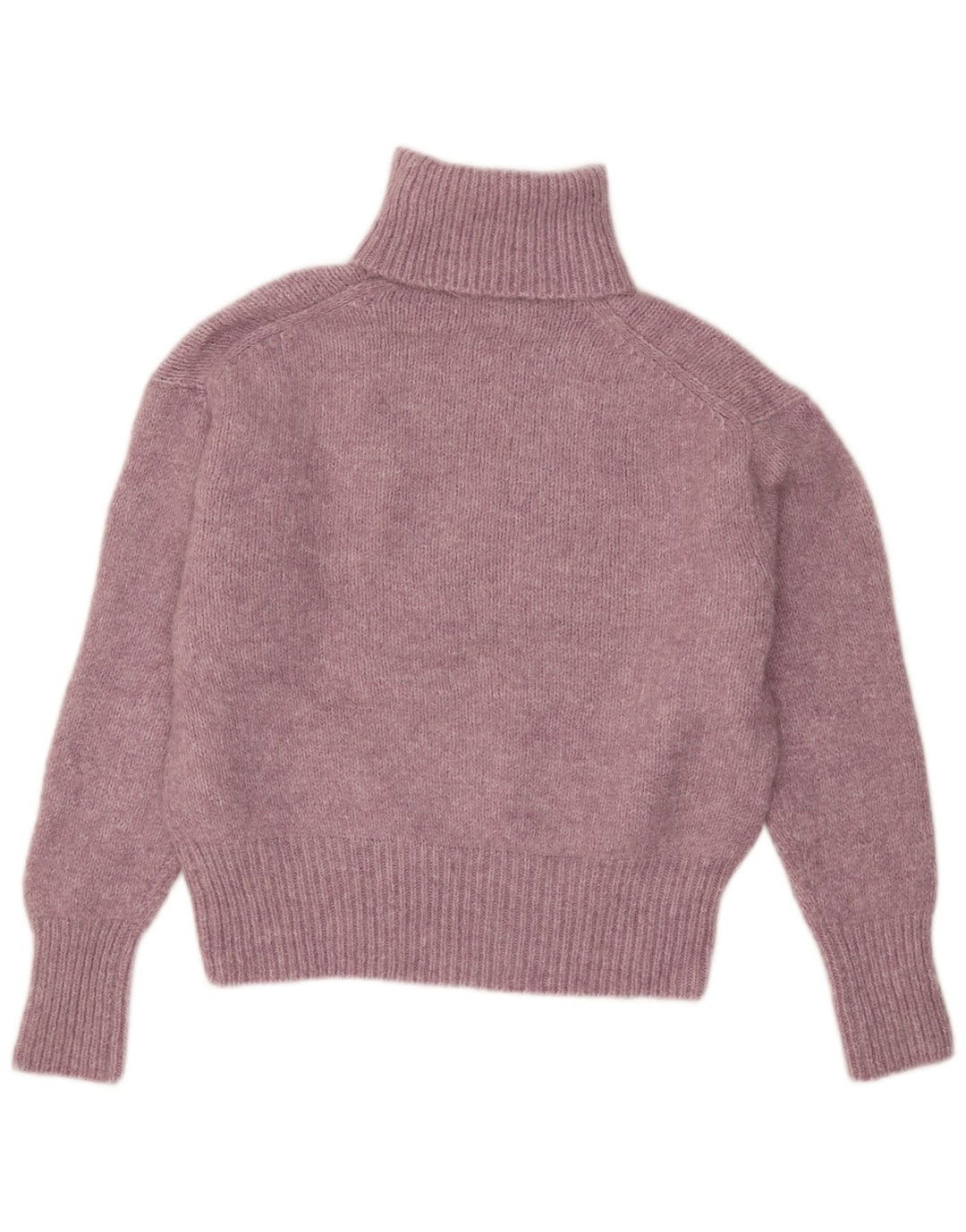 Maglione maglione oversize a collo alto da donna Zara UK 10 piccolo rosa screziato