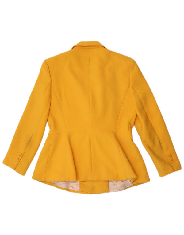 Giacca blazer doppiopetto da donna Zara UK 14 grande gialla