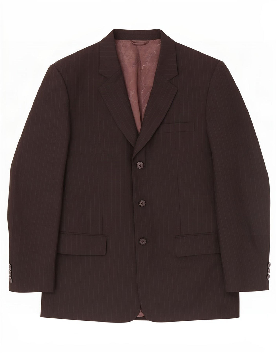 Giacca blazer da uomo a 3 bottoni Giorgio Armani UK 38 gessato medio nero
