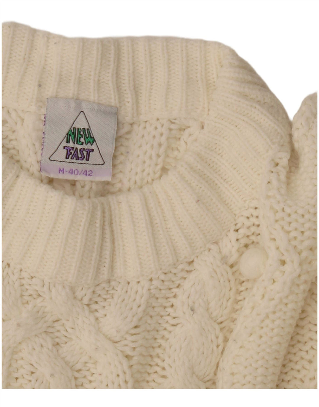 Maglione maglione girocollo oversize da donna New Fast EU 40/42 Bianco medio