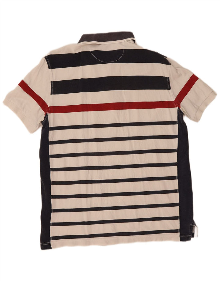 Polo da uomo Murphy & Nye XL in cotone a righe bianche