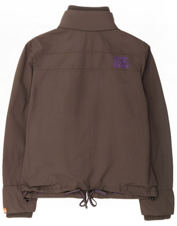 Giacca a vento grafica da donna Superdry UK 12 Poliestere grigio medio