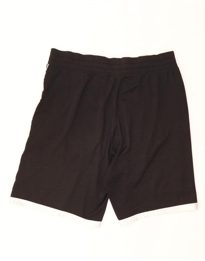 Pantaloncini sportivi grafici da uomo Champion grandi in poliestere color block nero