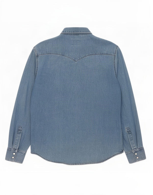 Camicia di jeans slim fit Levi's da uomo piccola in cotone blu