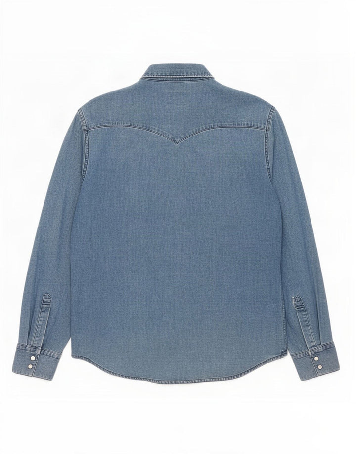 Camicia di jeans slim fit Levi's da uomo piccola in cotone blu