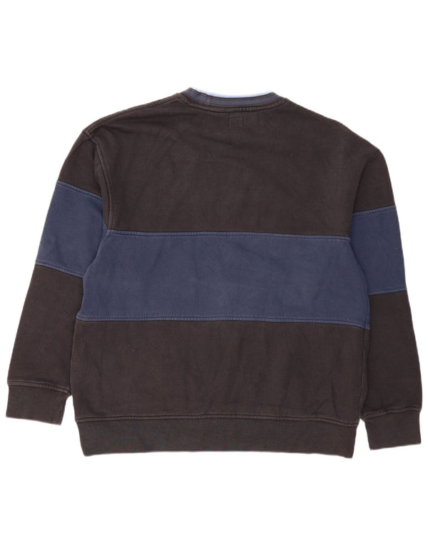 LEVI'S Felpa da uomo Maglione grande in cotone color block nero