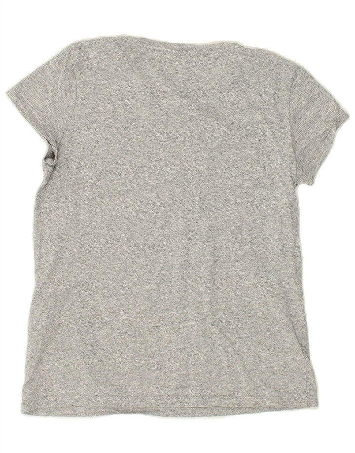 LEVI'S Womens Graphic T-Shirt Top UK 14 Large Grey Cotton Vintage Levi's and Second-Hand Levi's from Messina Hembry 