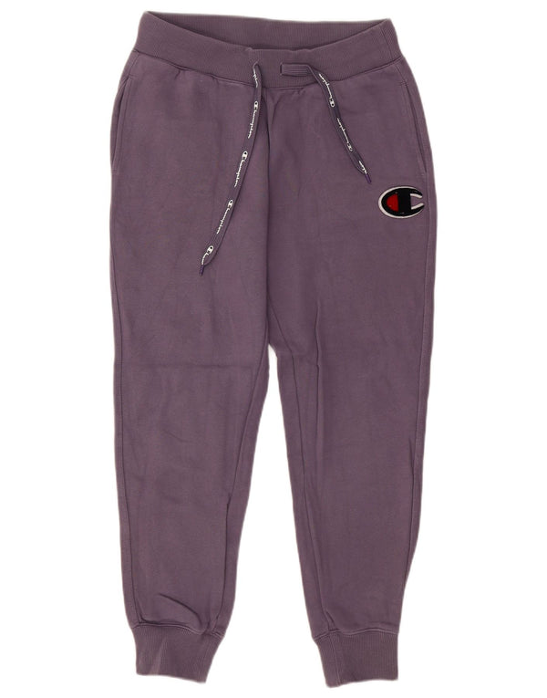 CHAMPION Womens Tracksuit Trousers Joggers UK 14 Medium Purple Cotton