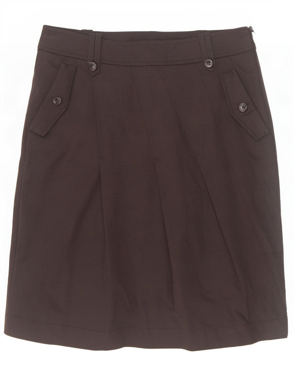 Gonna dritta da donna Marella UK 10 piccola W30 cotone nero