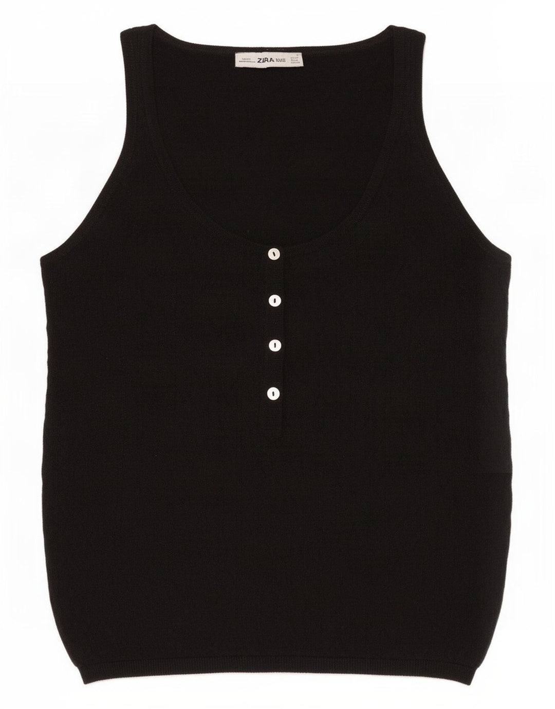 Canotta canotta da donna Zara UK 12 poliestere nero medio
