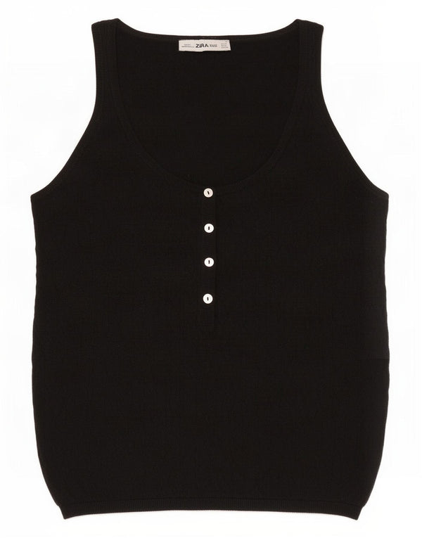 Canotta canotta da donna Zara UK 12 poliestere nero medio