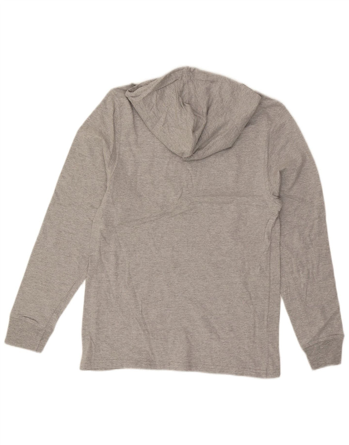 Maglione con cappuccio grafico da uomo Champion in cotone chiazzato grigio medio