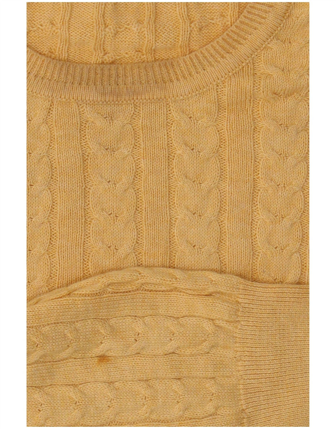 Maglione girocollo da uomo IZOD grande in cotone giallo