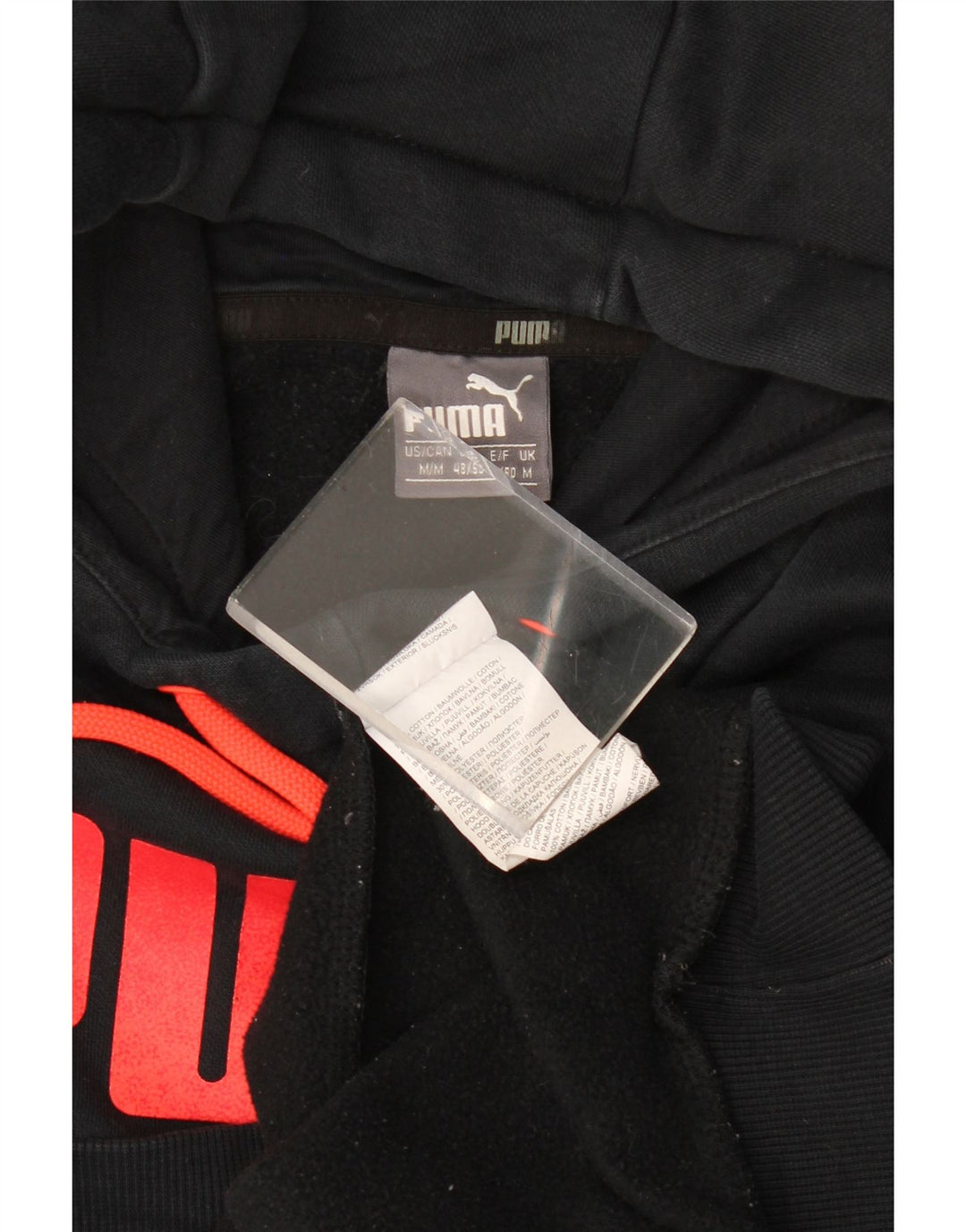 Felpa con cappuccio grafica da uomo Puma, cotone nero medio