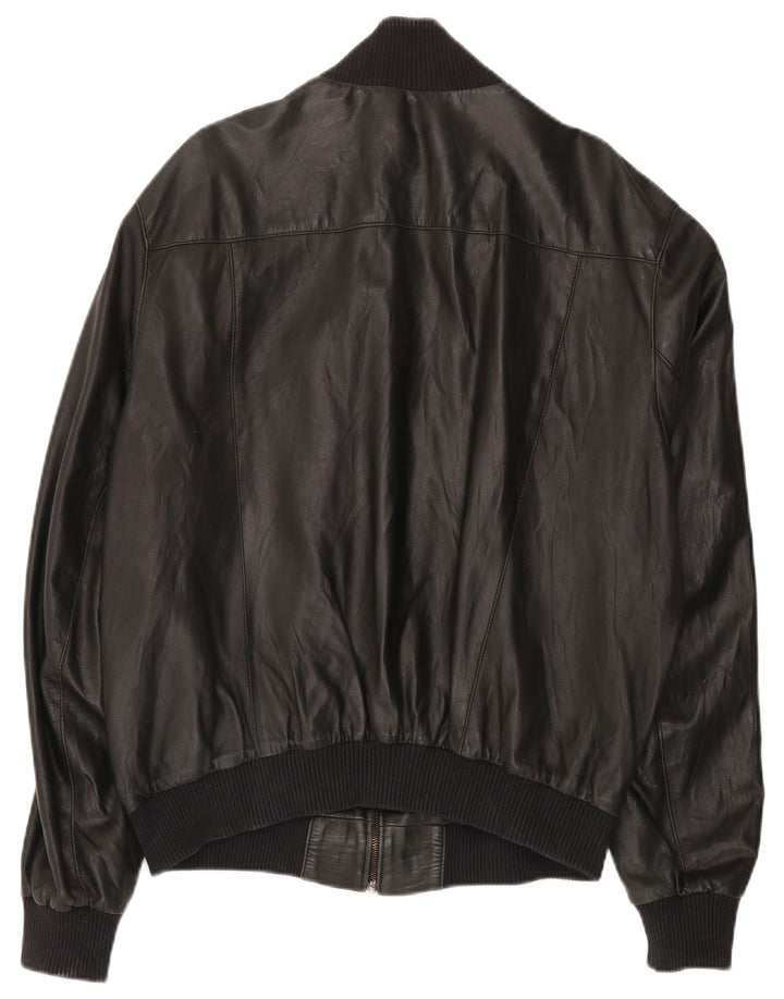 Giacca in pelle da uomo John and Son's UK 38 Pelle nera media