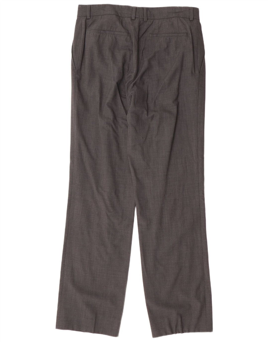Pantaloni da abito dritti da uomo HUGO BOSS IT 52 XL W34 L34 Lana vergine grigia