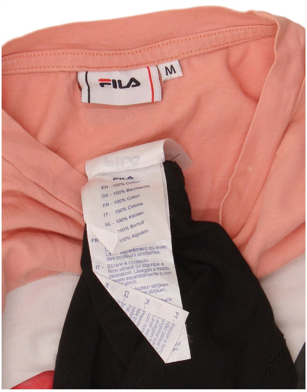 T-shirt grafica corta da donna Fila Top UK 14 Medium multicolore Colourblock