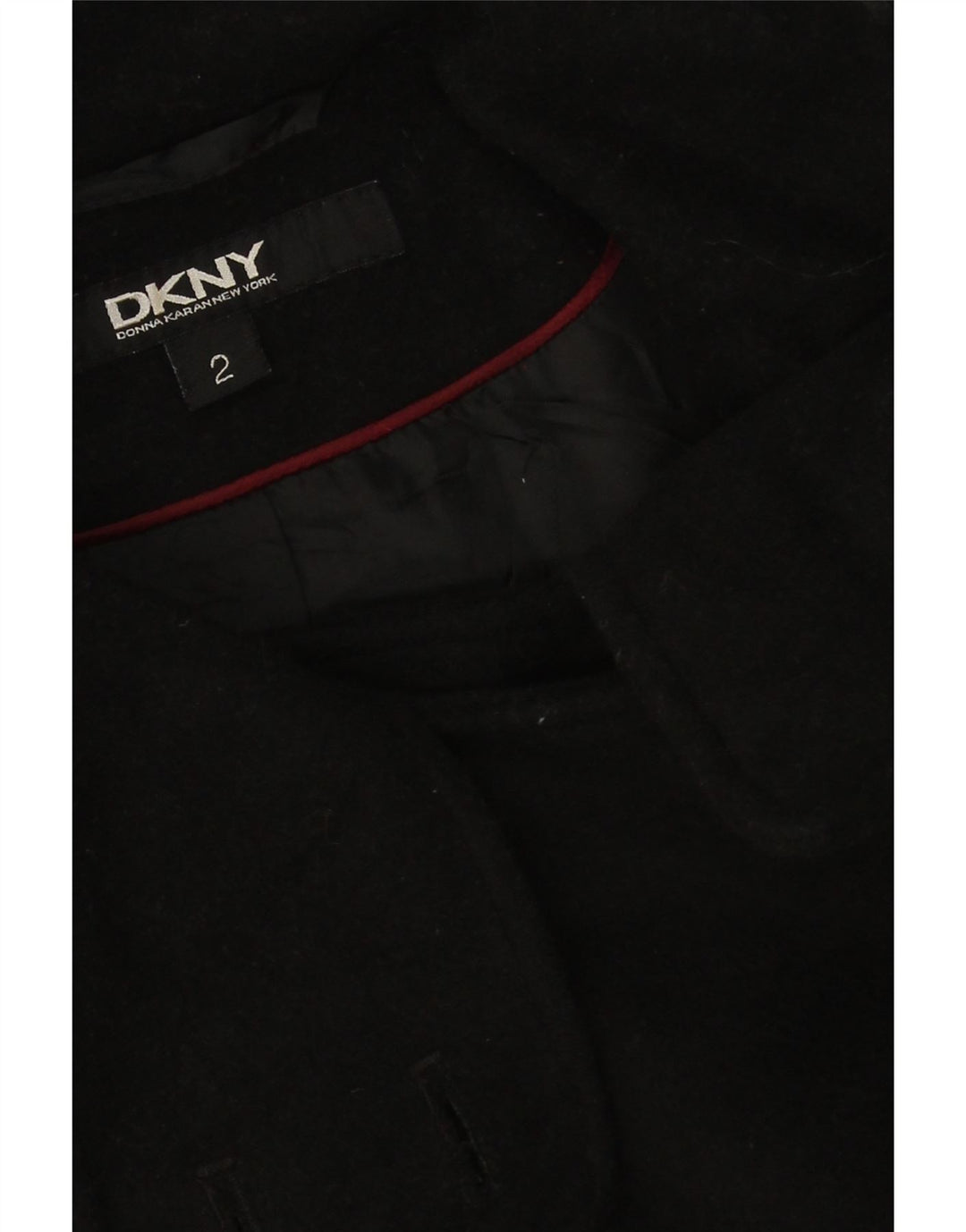 Soprabito oversize da donna Dkny US 2 XS in lana nera