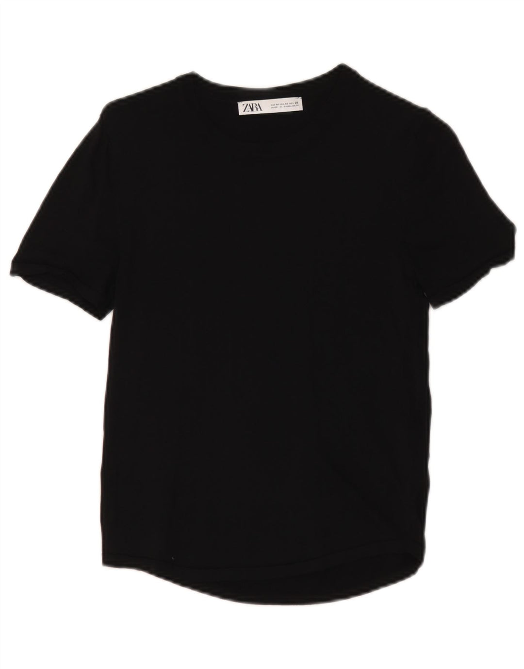 T-shirt Zara da donna Top UK 12 media viscosa nera