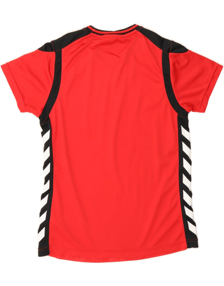 HUMMEL Mens Graphic T-Shirt Top Small Red Colourblock Polyester Vintage Hummel and Second-Hand Hummel from Messina Hembry 