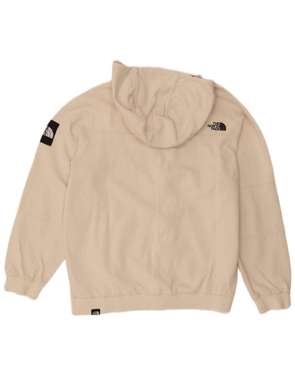 Maglione con cappuccio e zip da uomo The North Face XL in cotone beige