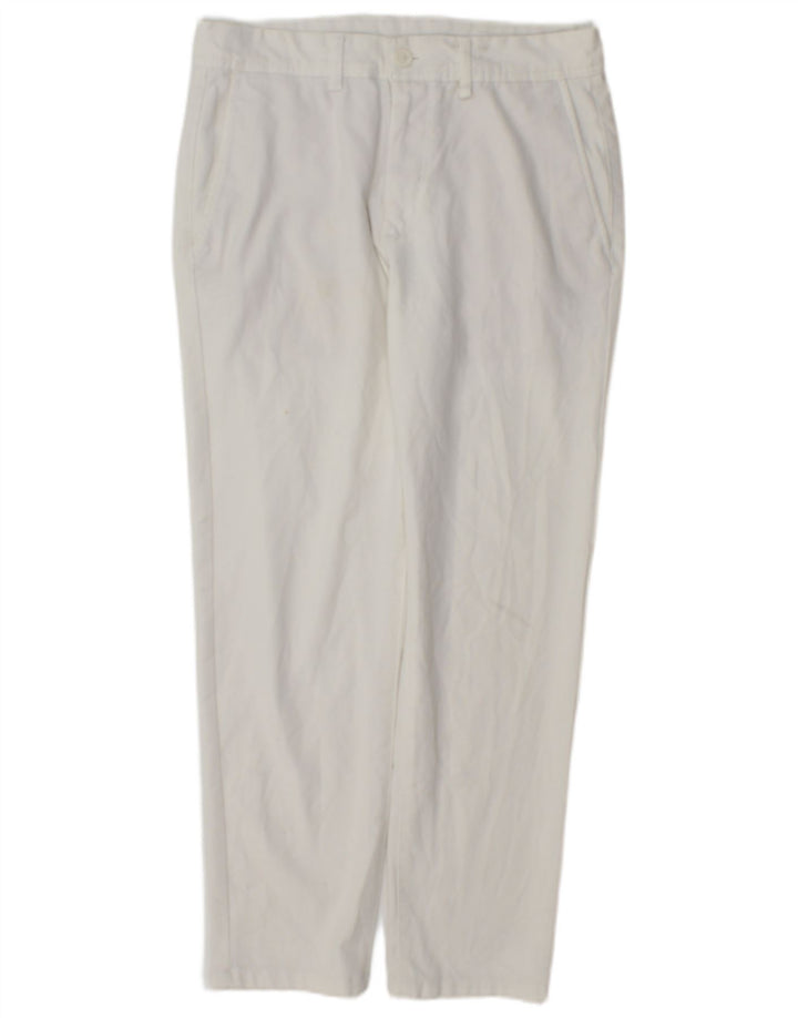 Pantaloni chino slim da uomo Zara EU 38 Small W30 L28 poliestere bianco