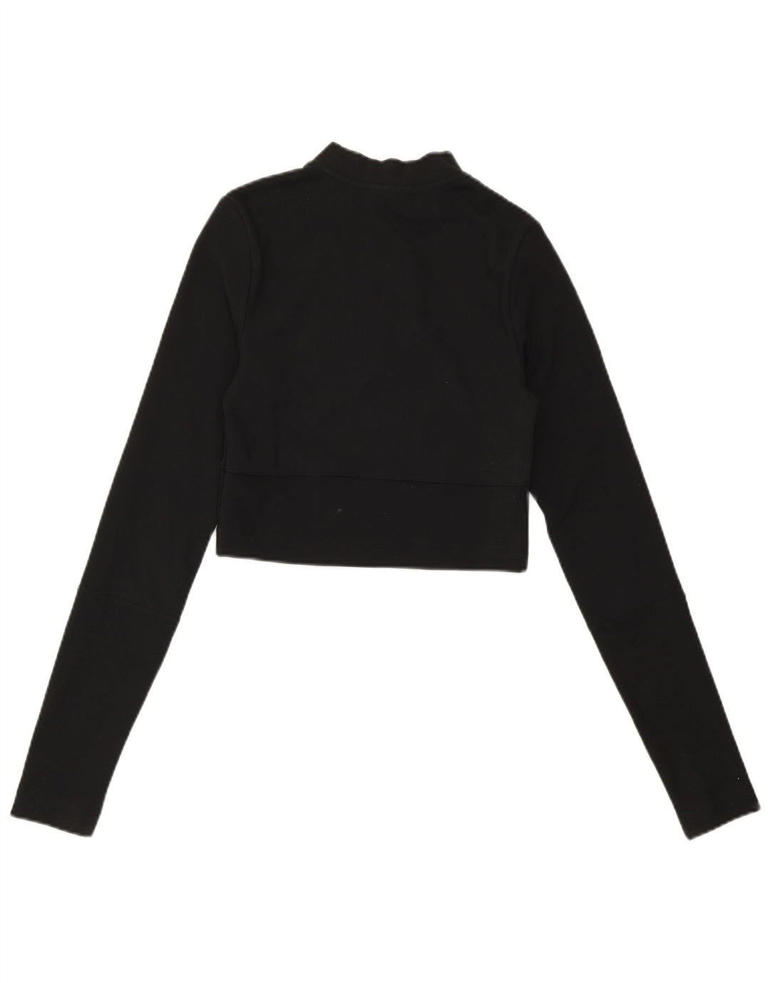 Felpa NIKE da donna con collo corto e zip, maglione UK 4 XS poliestere nero