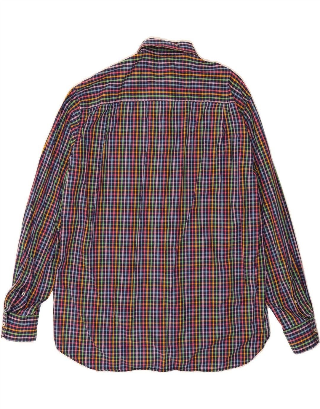 PAUL & SHARK Mens Shirt Size 43 Large Multicoloured Check Cotton Vintage Paul & Shark and Second-Hand Paul & Shark from Messina Hembry 