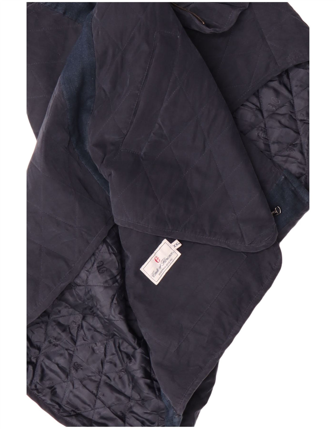 CONTE OF FLORENCE Gilet trapuntato da uomo UK 44 2XL Blu navy