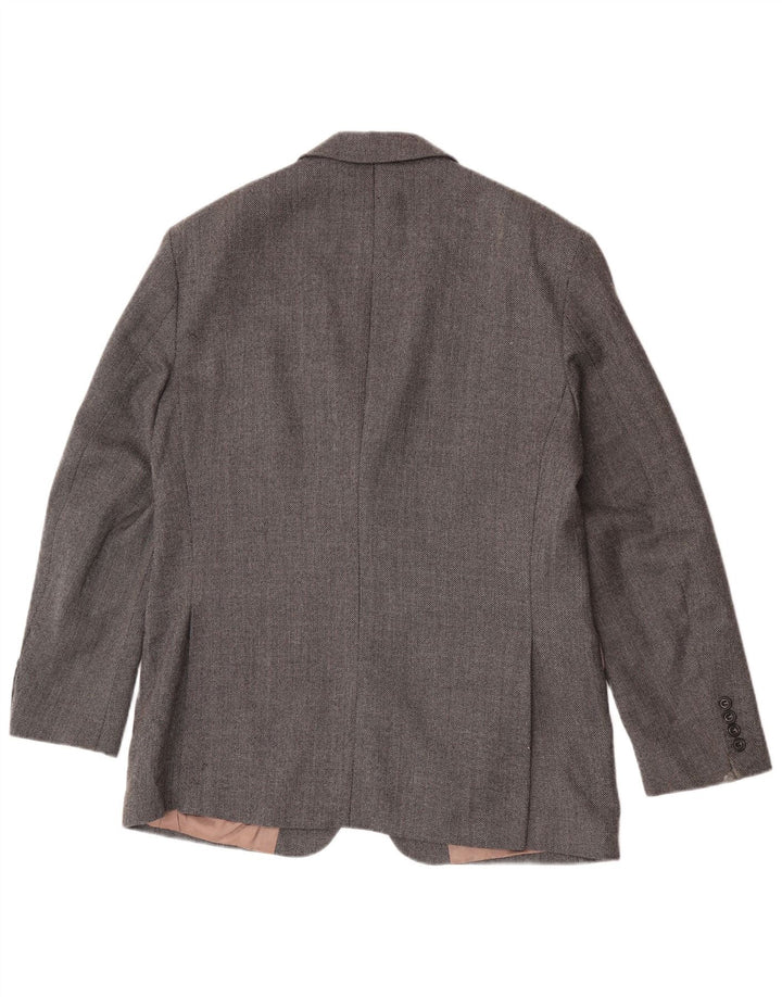 Giacca blazer a 2 bottoni da uomo Marks & Spencer UK 40 lana vergine grigio medio