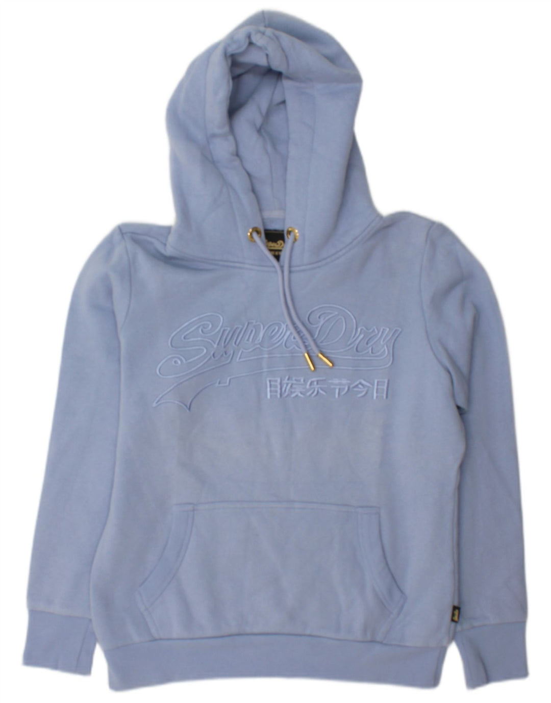 Felpa con cappuccio grafica da donna Superdry UK 12 blu medio