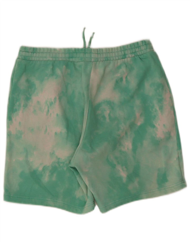 Pantaloncini sportivi da uomo Adidas in cotone tie-dye verde medio