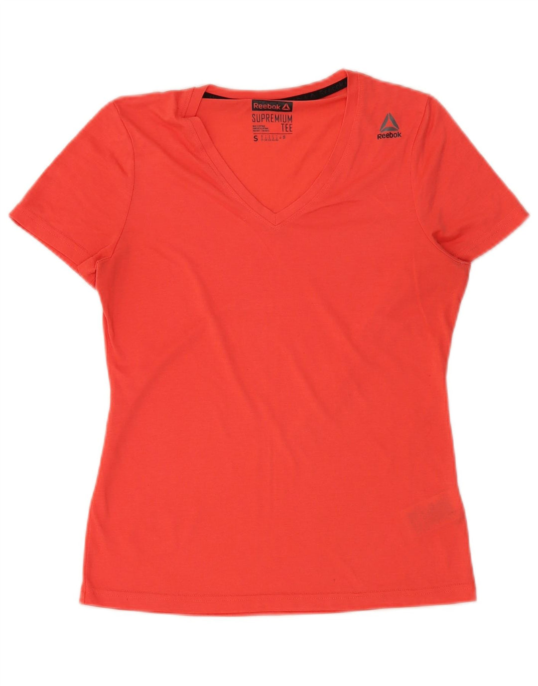 T-shirt Reebok da donna Top UK 8/10 Small rosso poliestere