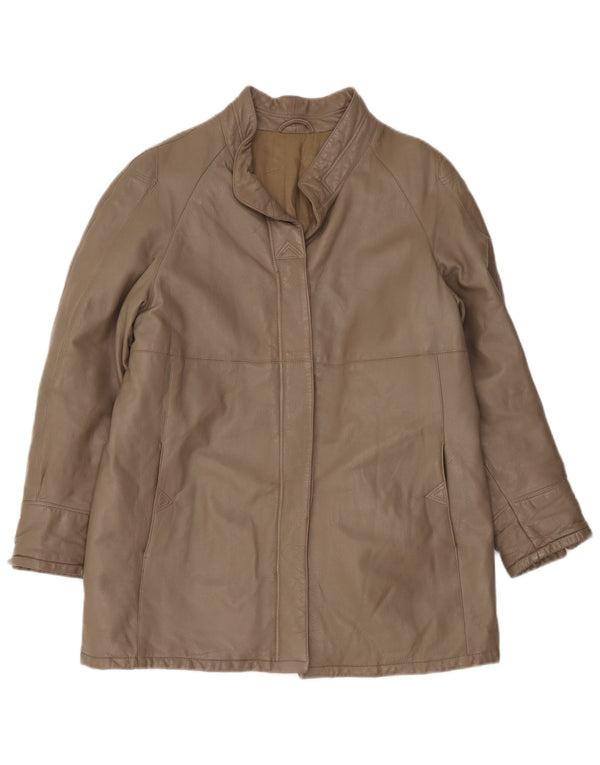 Giacca In Pelle Donna Carla Buti IT 44 Grigio Medio