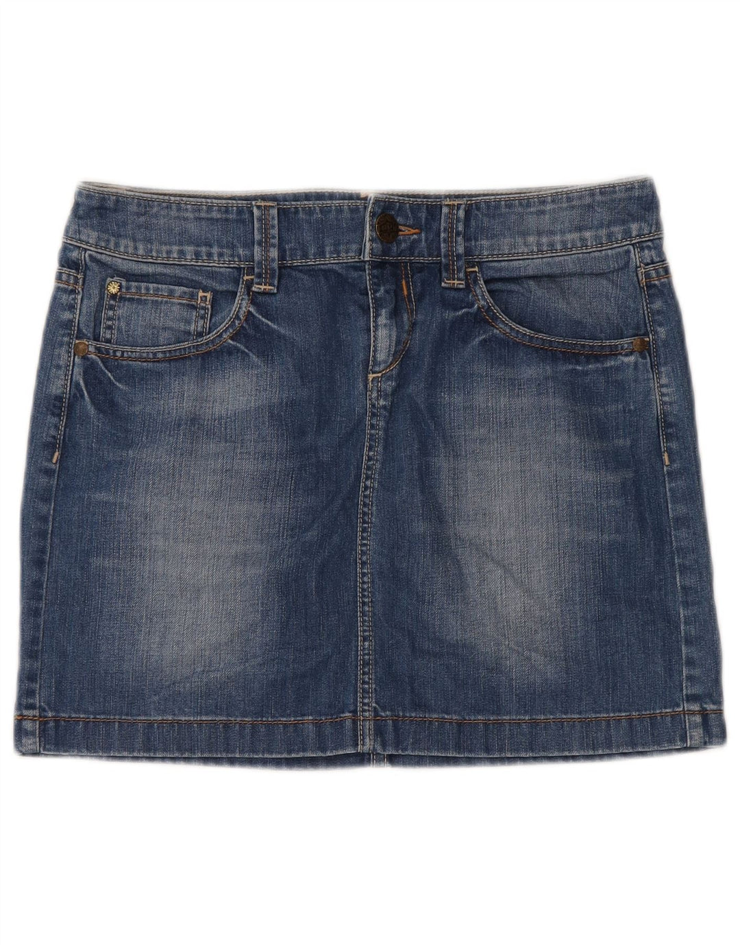 Gonna in denim da donna Esprit UK 12 media W32 cotone blu