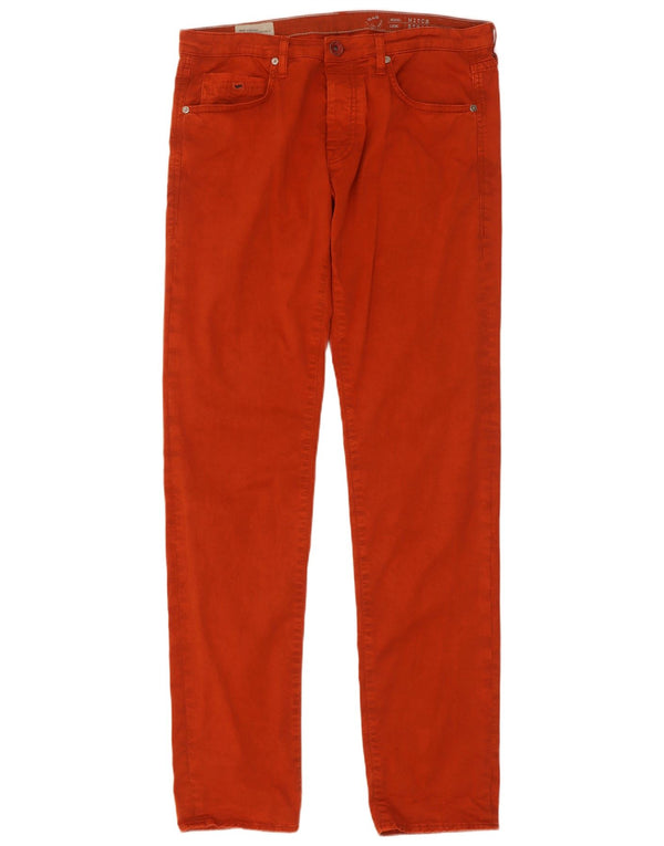 Pantaloni casual dritti Mitch da uomo Gas W33 L34 cotone arancione