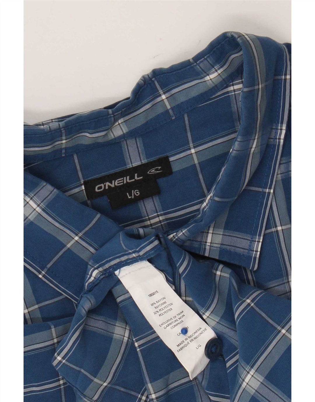 Camicia a maniche corte da uomo O'Neill in rayon a quadri blu grandi