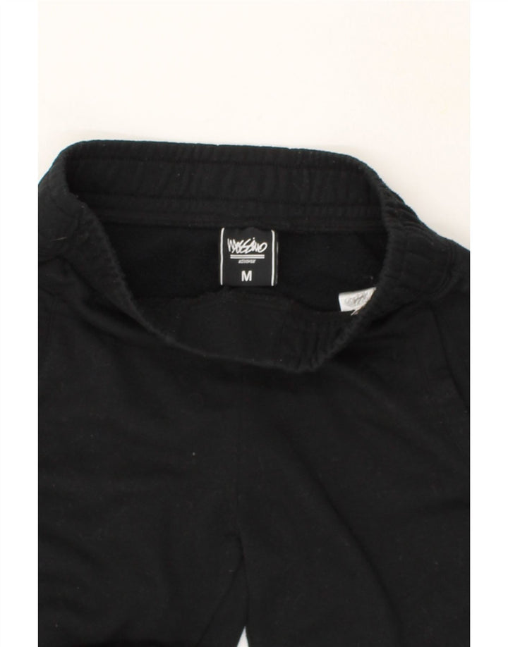 MOSSIMO Womens Graphic Tracksuit Trousers Joggers UK 14 Medium Black Vintage Mossimo and Second-Hand Mossimo from Messina Hembry 