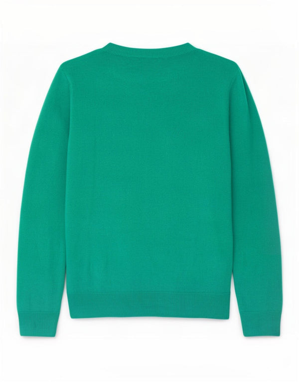 Maglione maglione con scollo a barca da donna Marks & Spencer UK 12 Acrilico verde medio