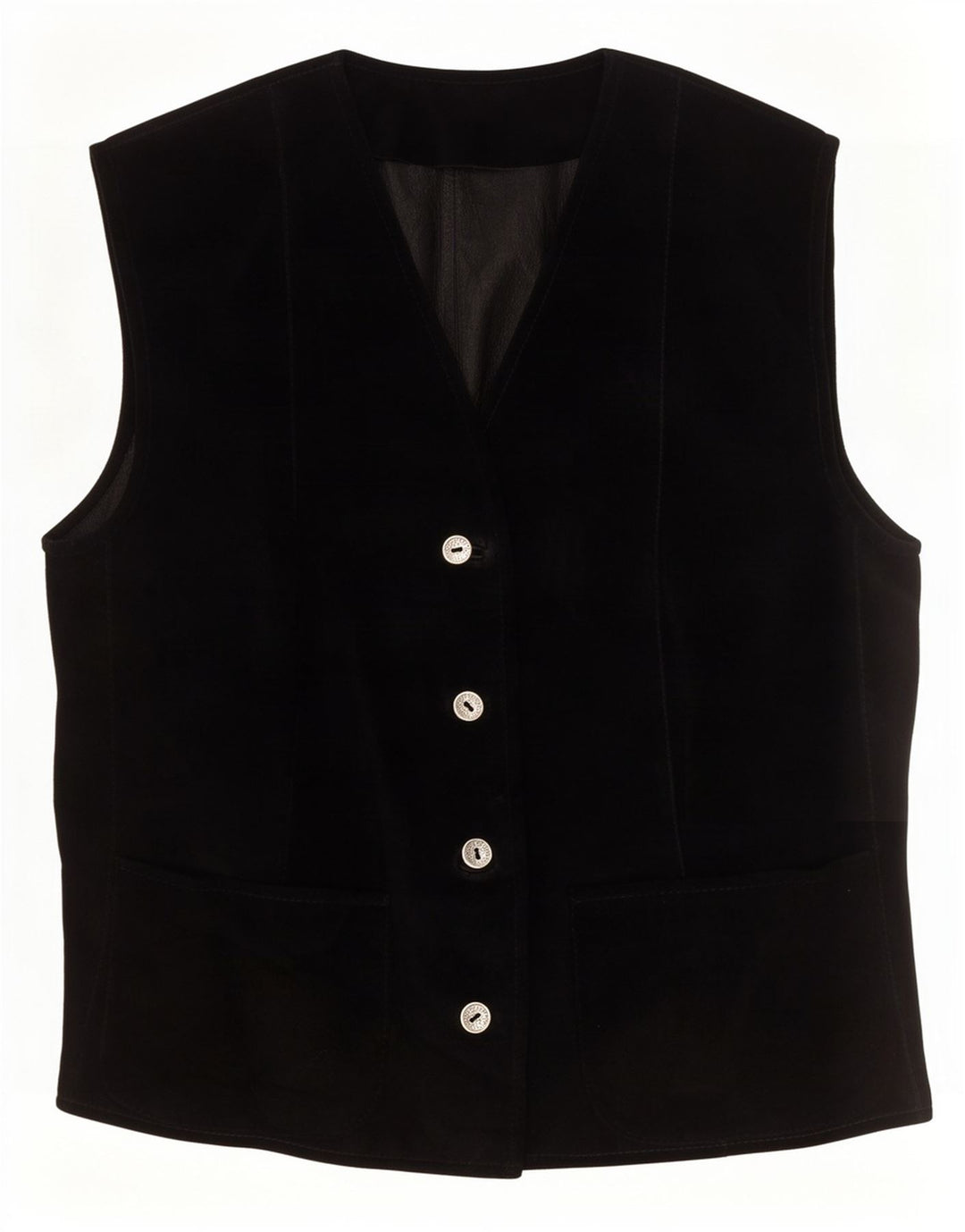 Gilet vintage da donna UK 12 medio nero