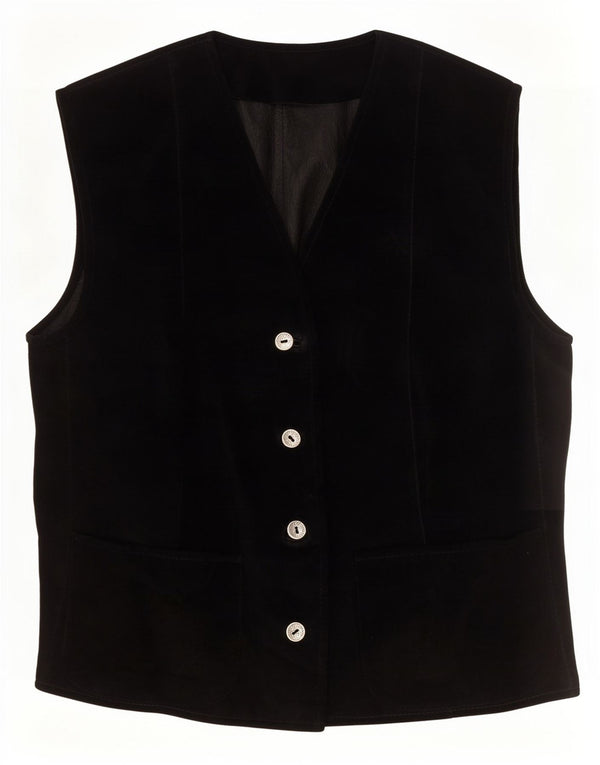 Gilet vintage da donna UK 12 medio nero